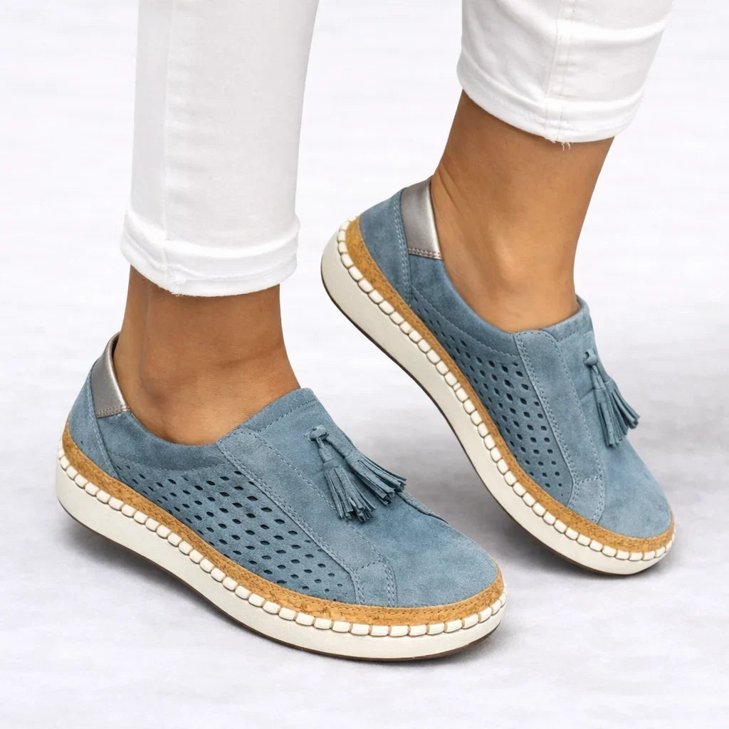 Amelia | Women’s Slip-On Shoes | Perforated Upper Thick Sole Daywear — image 03