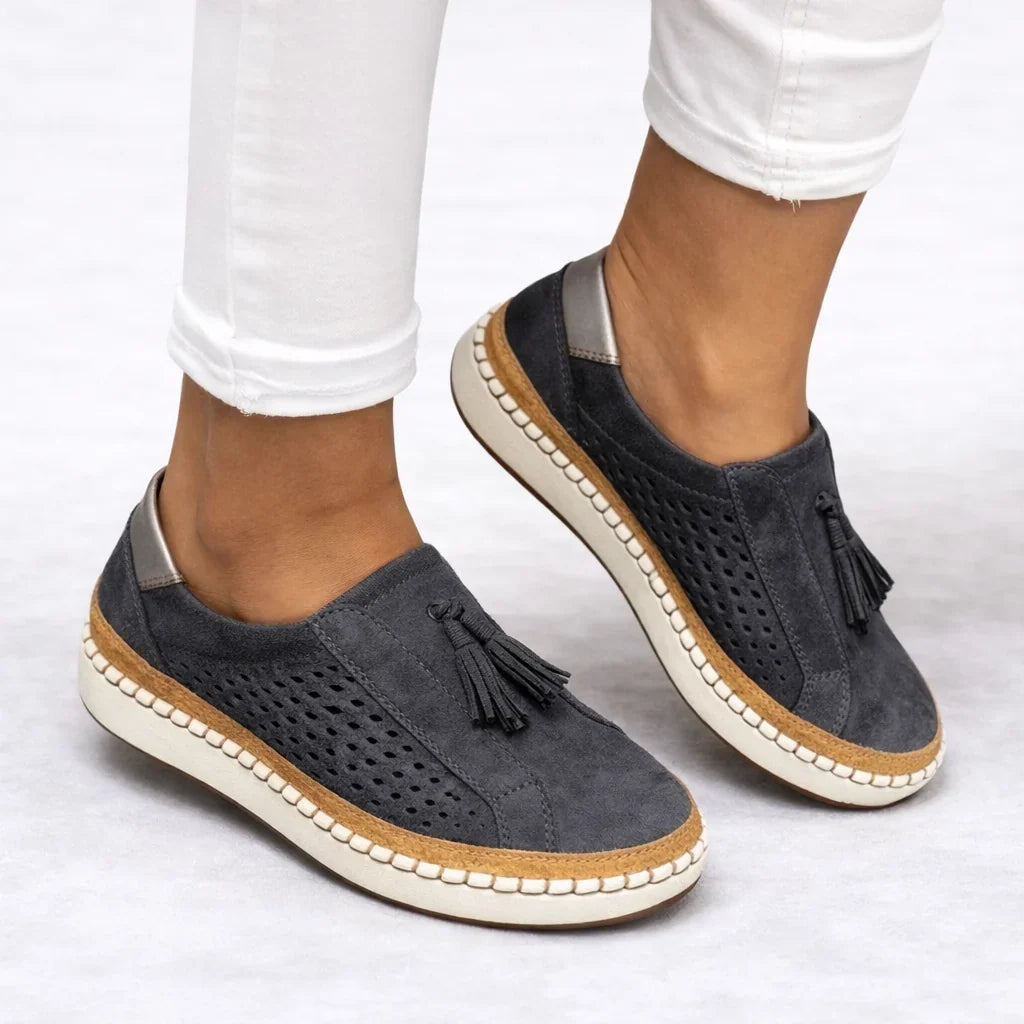 Amelia | Women’s Slip-On Shoes | Perforated Upper Thick Sole Daywear — image 04