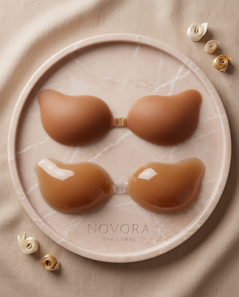 Sophie | Women’s Adhesive Bra Cups | Seamless Edges Front Clasp Occasion Wear — image 06