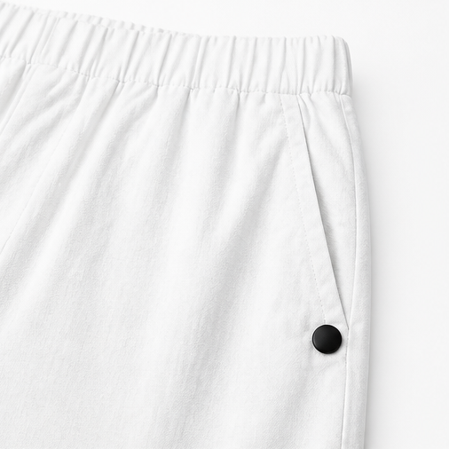 Mia | Women’s Cropped Trousers | Side Buttons Cropped Legs Summer Wear — image 07 — MAREACO