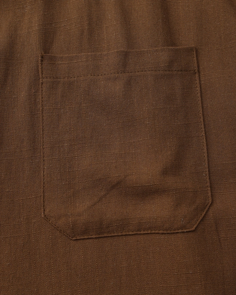 Oliver | Men’s Shirt | Mandarin Collar Button Front Summer Wear — image 08 — MAREACO