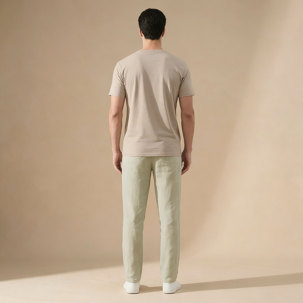 Oliver | Men’s Trousers | Straight Legs Gathered Waist Summer Wear — image 08 — MAREACO