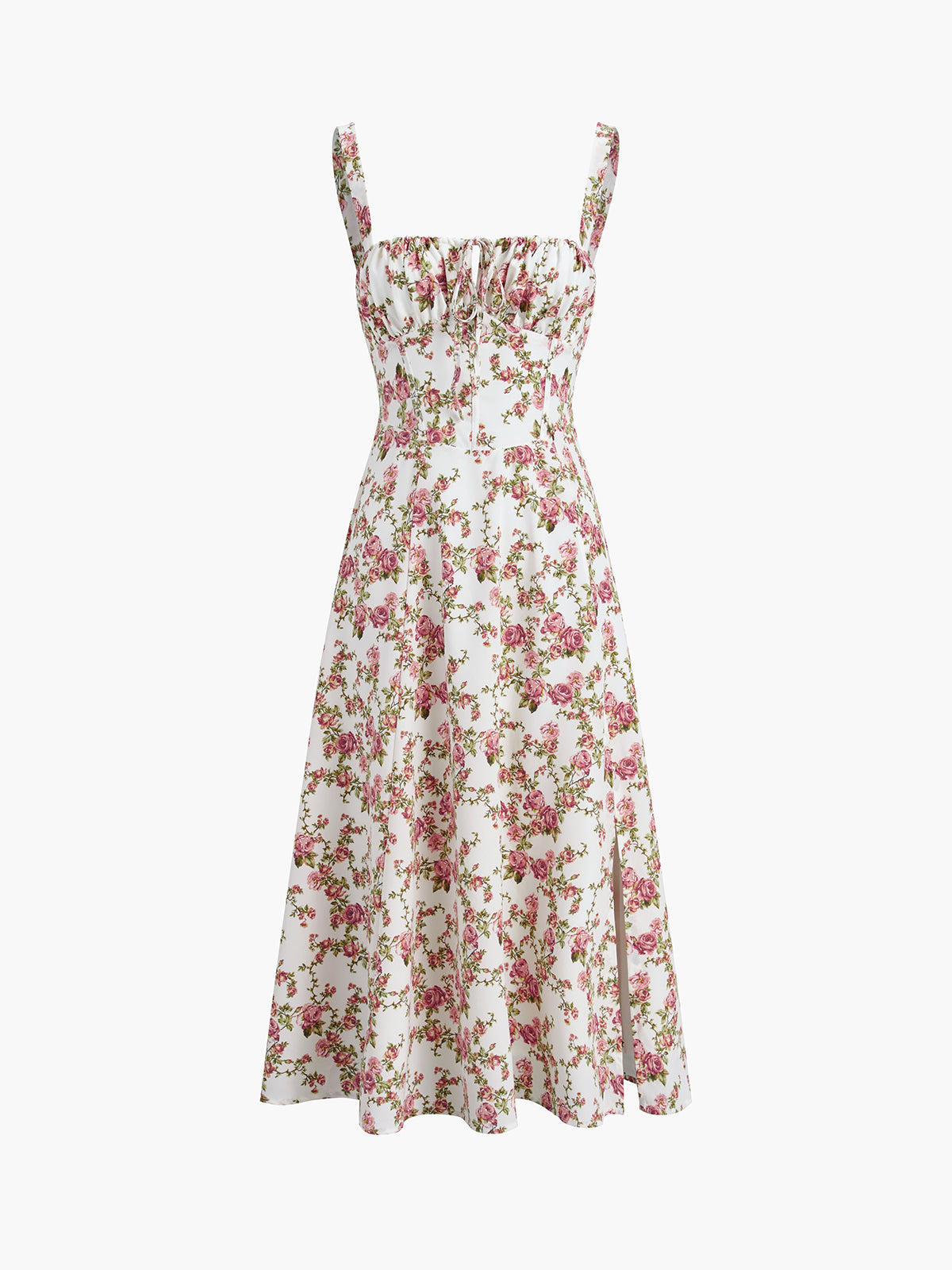 Olivia | Women’s Dress | Floral Print Thin Straps Occasion Wear — image 06 — MAREACO