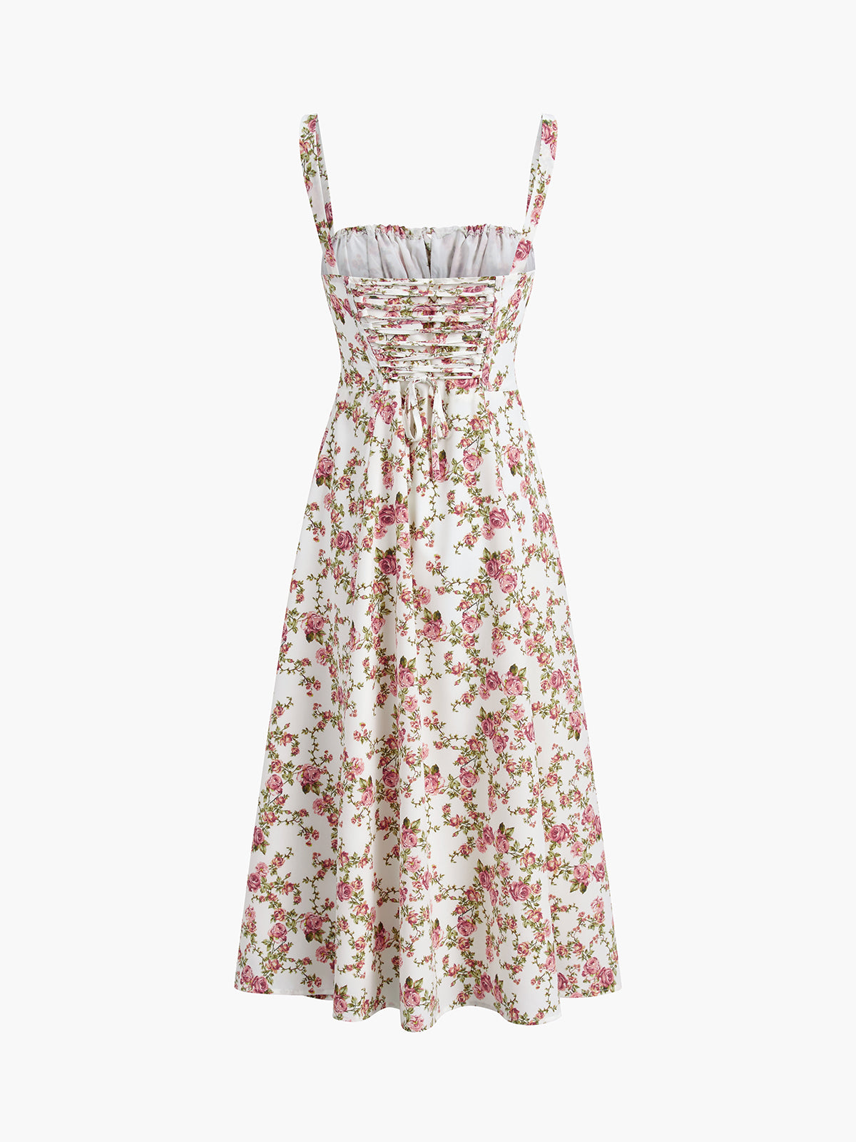 Olivia | Women’s Dress | Floral Print Thin Straps Occasion Wear — image 07 — MAREACO