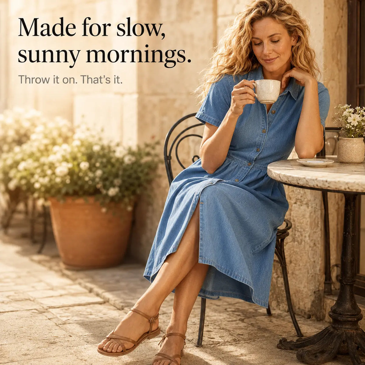 Phoebe | Women’s Midi Dress | Shirt Collar Side Pockets Everyday Wear — image 11 — MAREACO