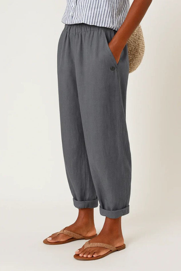 Phoebe | Women’s Trousers | Tapered Legs Cuffed Hems Everyday Wear — image 05 — MAREACO
