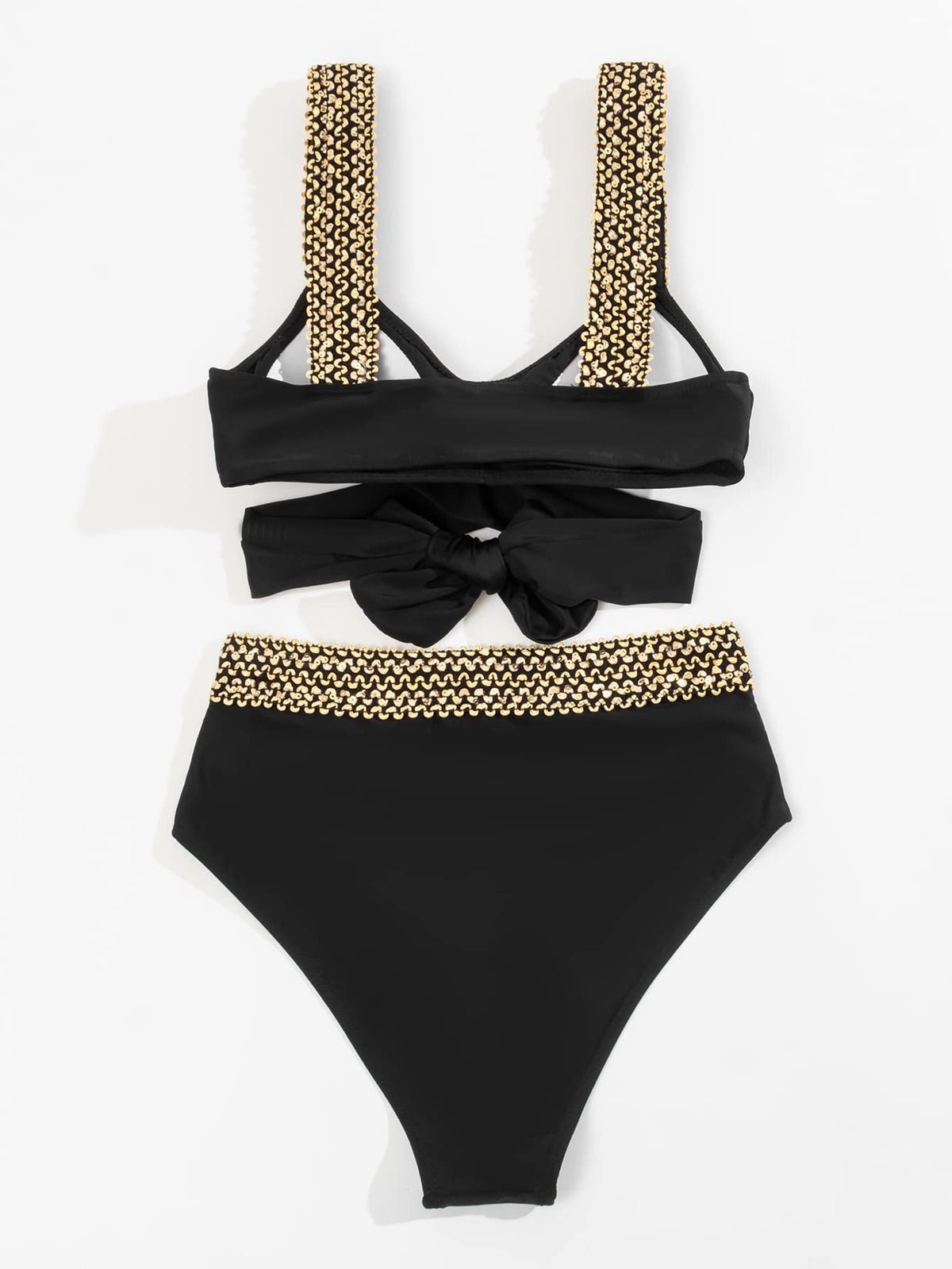 Poppy | Women’s Bikini Set | Cross Front Top High Rise Briefs Swimwear — image 08 — MAREACO
