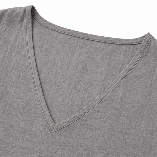 Poppy | Women’s Blouse | V Neck Three Quarter Sleeves Daywear — image 07 — MAREACO