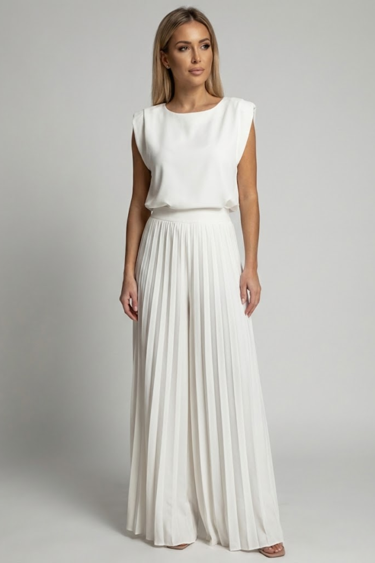 Rosie | Women’s Two-Piece Set | Sleeveless Top Wide Legs Daywear — image 06 — MAREACO