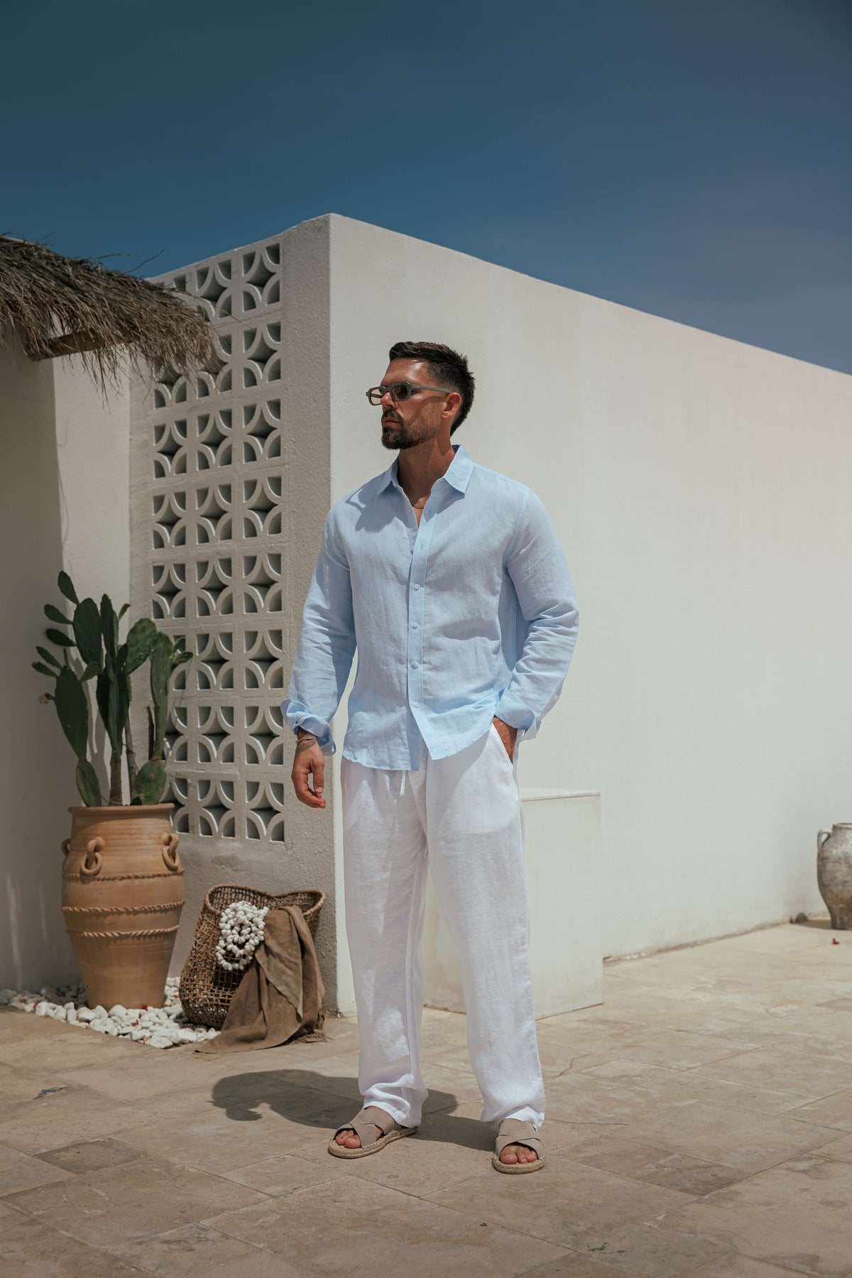 Samuel | Men’s Shirt | Button Front Long Sleeves Everyday Wear — image 03 — MAREACO