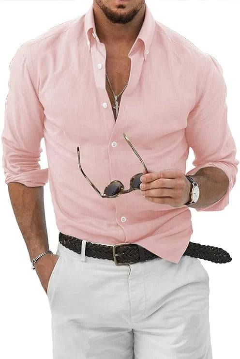 William | Men’s Shirt | Point Collar Button Front Everyday Wear — image 05 — MAREACO